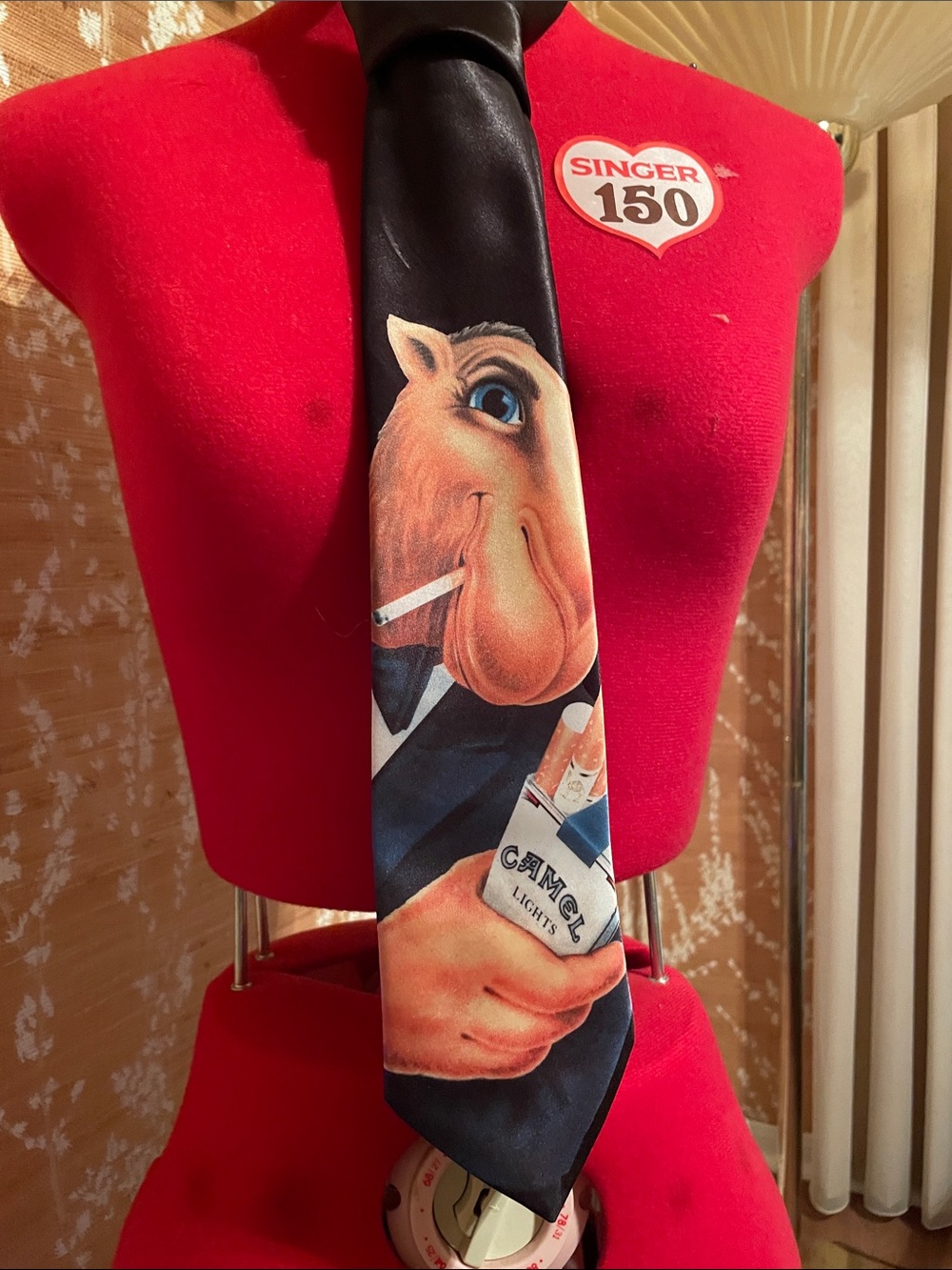 Black Novelty Camel Graphic Tie